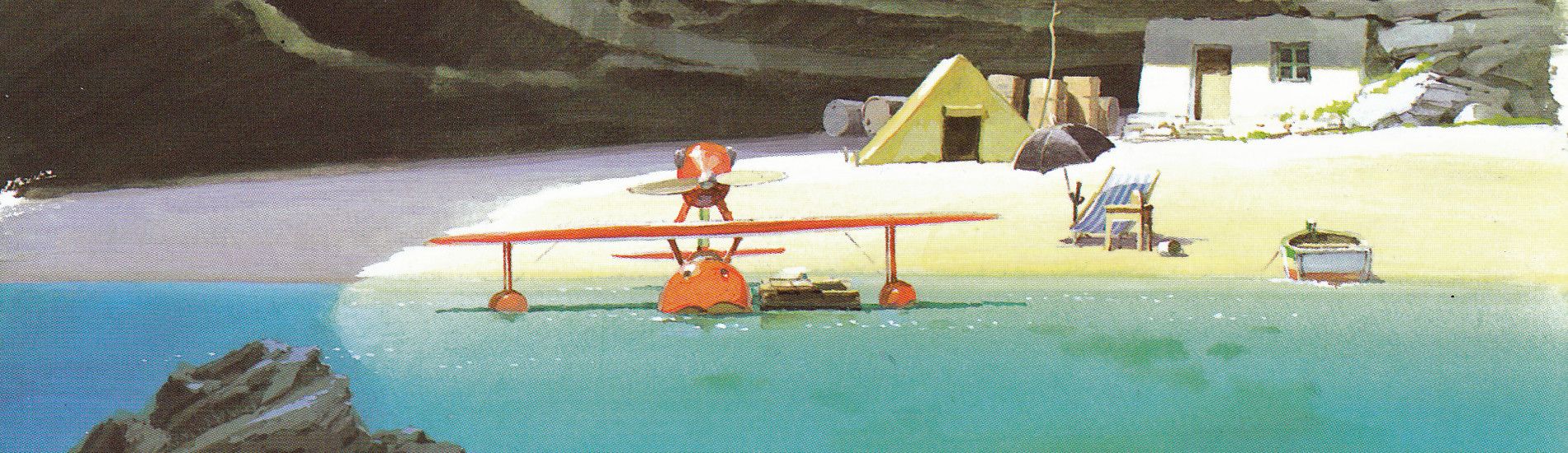 Kurenai no Buta Backdrop