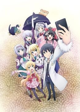 Portada de Isekai wa Smartphone to Tomo ni.